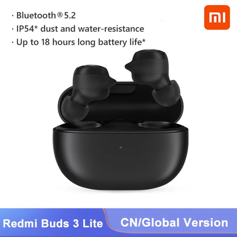 

Наушники CN/Глобальная версия Xiaomi Redmi Buds 3 Lite TWS Bluetooth 5,2, гарнитура IP54, время автономной работы 18 часов, геймерские наушники