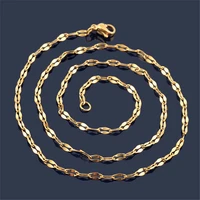 stainless steel long chain necklace for diy pendant necklace gold color silver color link chains accessories 3pcs wholesale lots