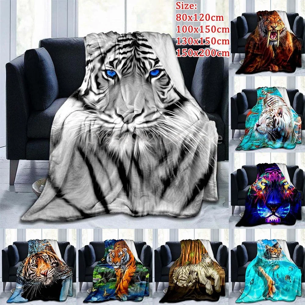 

Tiger Blankets Soft and Warm Cartoon Animal Blankets for Adults and Children Sofa Throw Blanket Home Decoration Blanket Gift