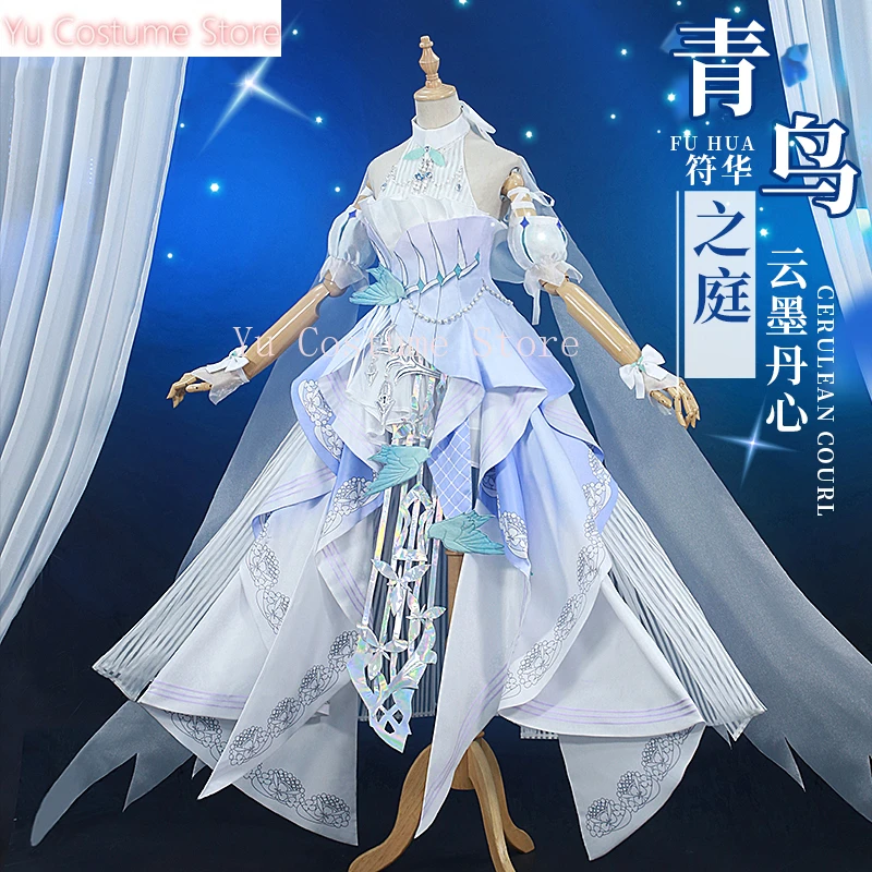 Аниме! Honkai Impact 3 Fu Hua Cerulean Court великолепное платье униформа карнавальный костюм для