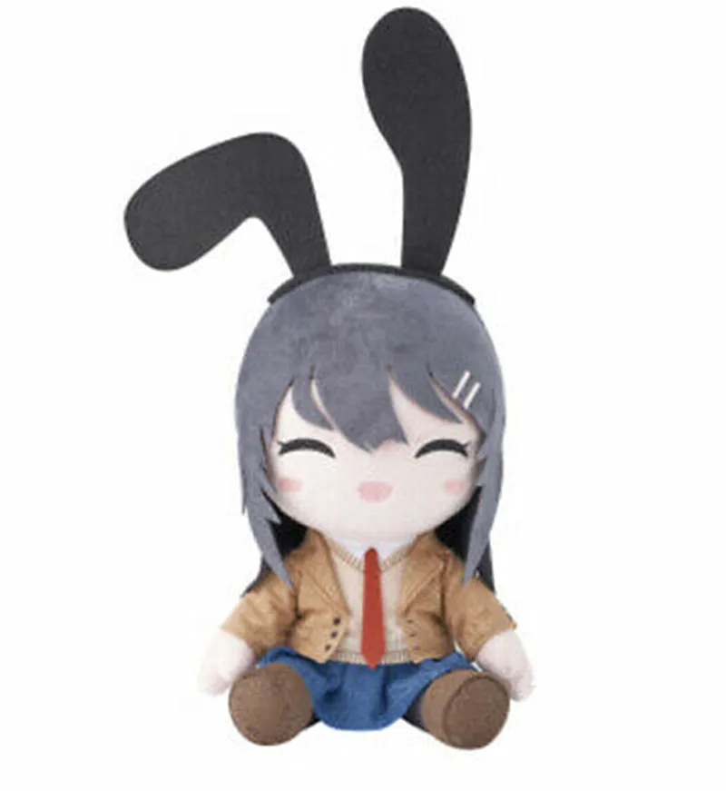 

New Cute Anime Rascal Does Not Dream of Bunny Girl Mai Sakurajima Plush For Girls Kids Stuffed Toys Children Gifts 30CM