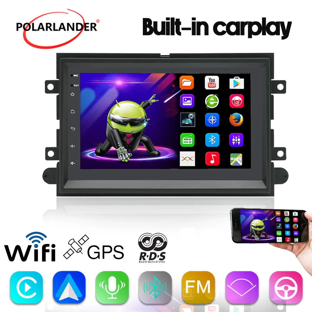 

Car Multimedia Player Wifi 1G+16G MP5 Player GPS Navigation 4 Core Apple Carplay, Android Auto 7" 2Din FOR Ford F150 Android