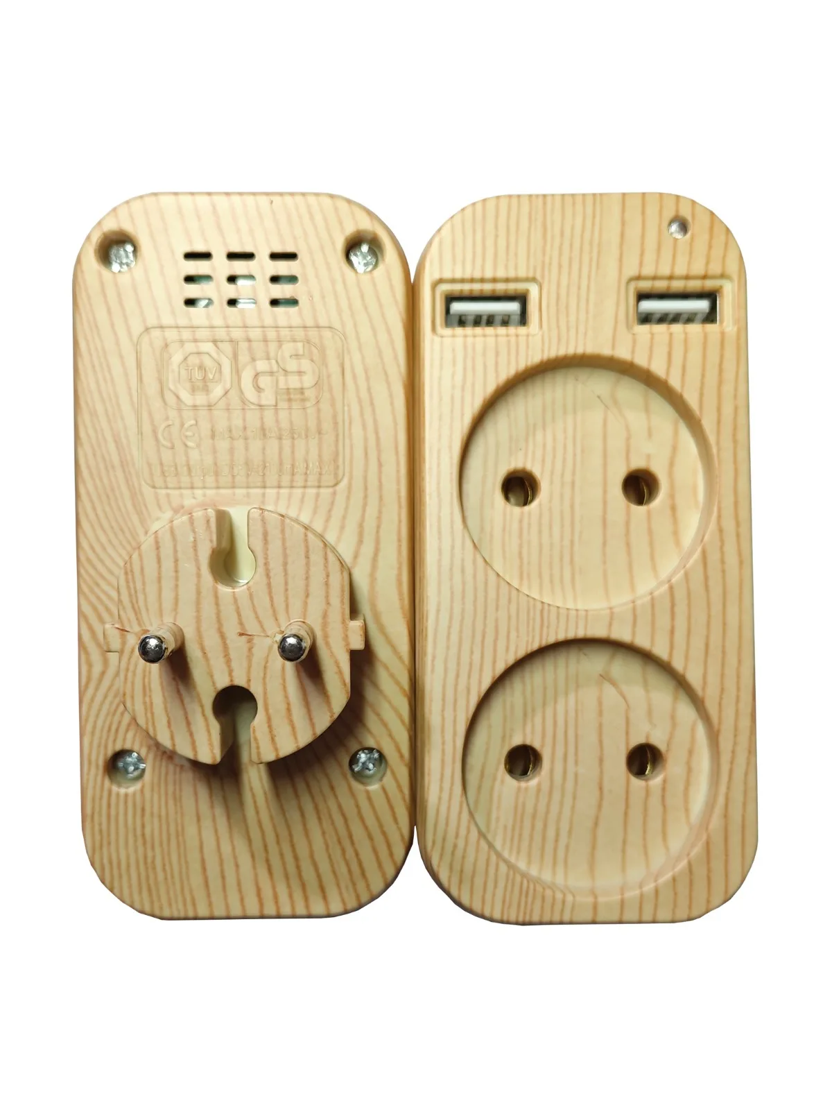 

Настенная USB-розетка, цвет дерева, вилка европейского стандарта, 2 розетки, 2 USB-порта, 5 В, 2 А, USB-удлинитель ZFT2-01