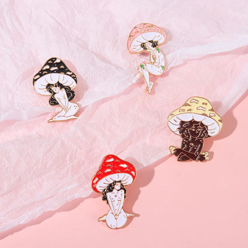 

Mushroom Man Plant Factory Enamel Pin Cartoon Brooch Lapel Badges Jewelry Gift Funny Cute Fashion Kids Friends Women Men