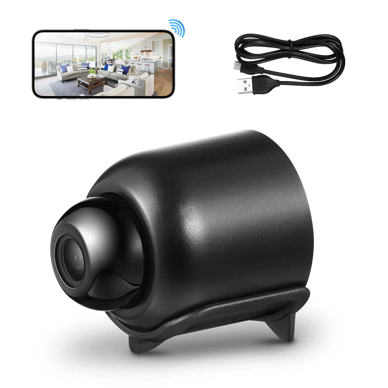 

Camcorder Home Cameras Indoor Security With Audio System Outdoor Abs Plastic App For Phone