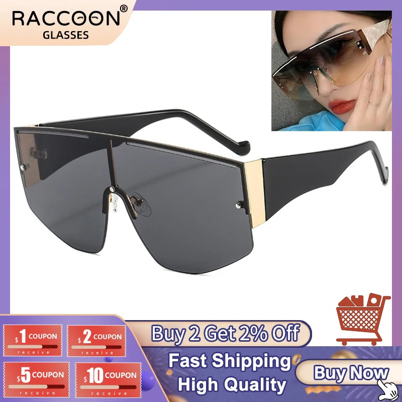 

2022 новые модные современные квадратные солнцезащитные очки в стиле щита, крутые уникальные винтажные брендовые дизайнерские солнцезащитн...