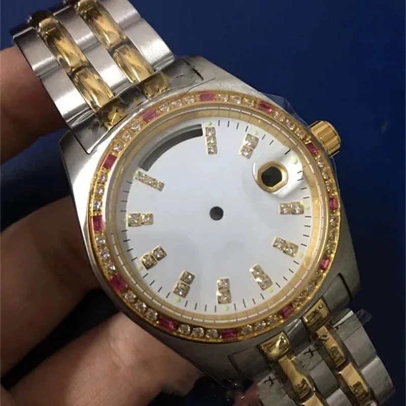 

Чехол для часов Циферблат 787 серия сапфировый из нержавеющей стали механический БЕЗЕЛЬ для часового механизма 2834 2836 двойной календарь