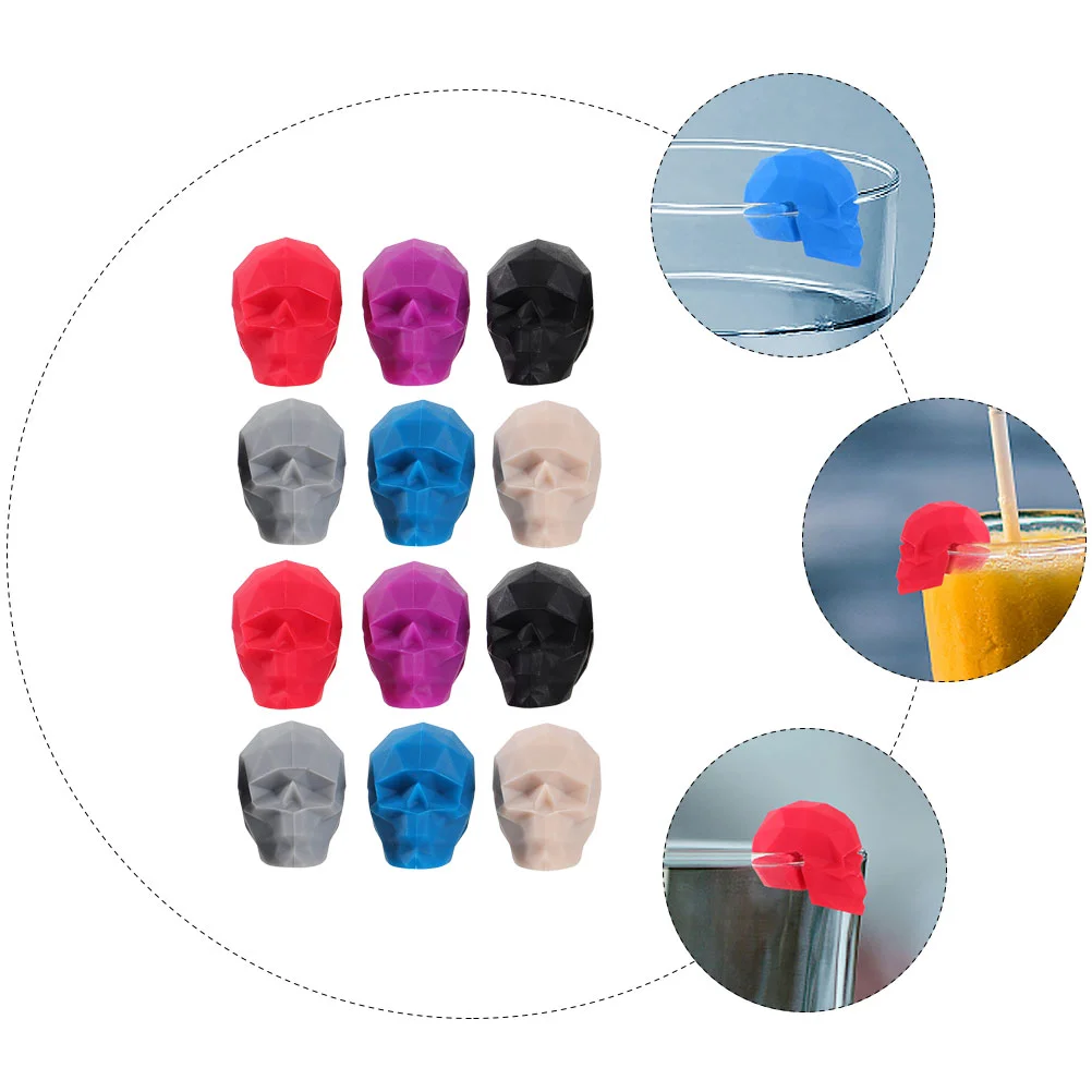 12 шт. силиконовые стеклянные маркеры украшение для вечеринки коктейлей напитков