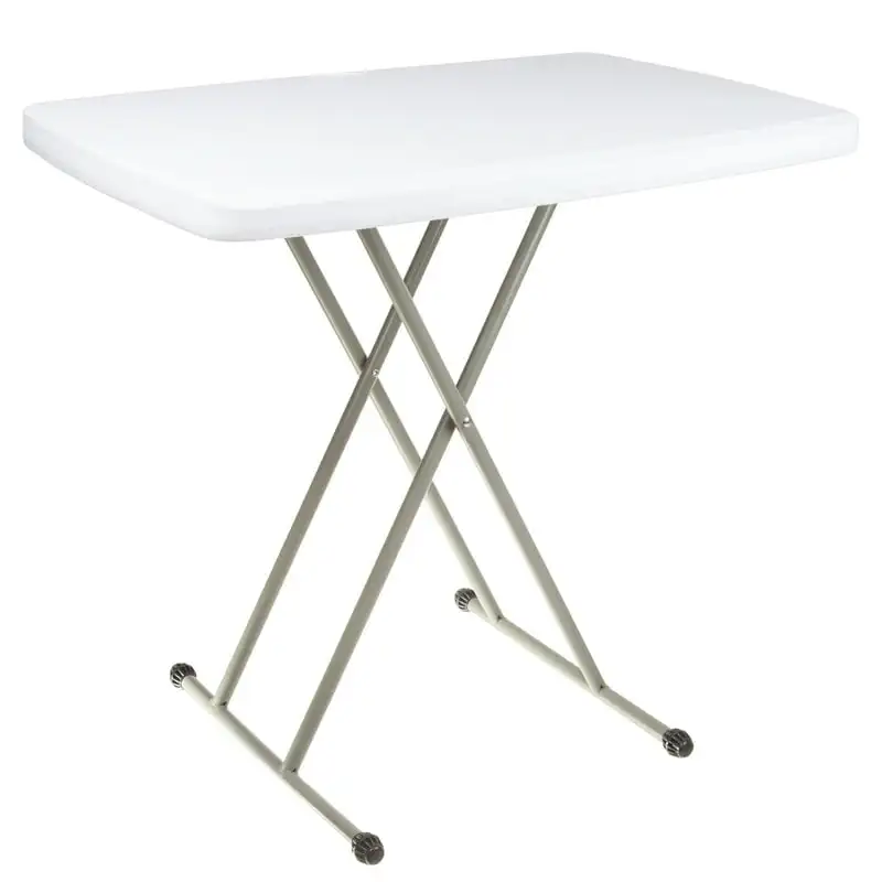 

Adjustable Folding Table for Camping, Cards and Crafts, White