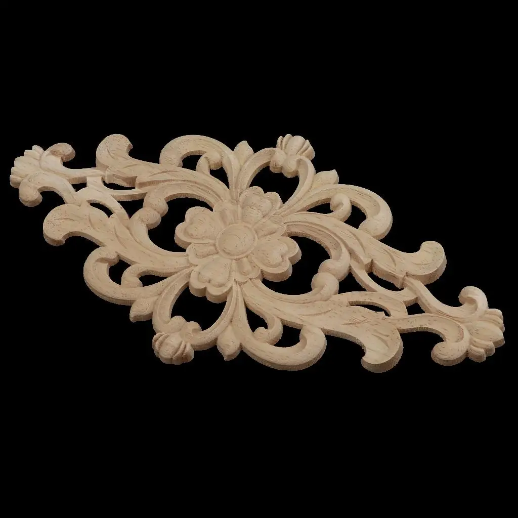 Деревянная Резная Аппликация Угловой Декор-мебель Ручной Работы Молдинг