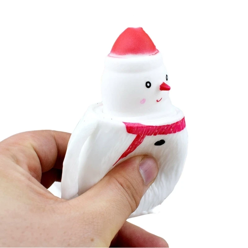 

Festive Squeeze Toy Santa/Snowman Fidgets Soft TPR Toy Decompression Toy
