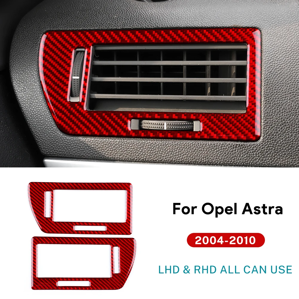 

Real Soft Carbon Fiber Sticker For Vauxhall Opel Astra H MK5 2004 2005 2006 2007 2008 2009 2010 Car Instrument Air Outlet Panel