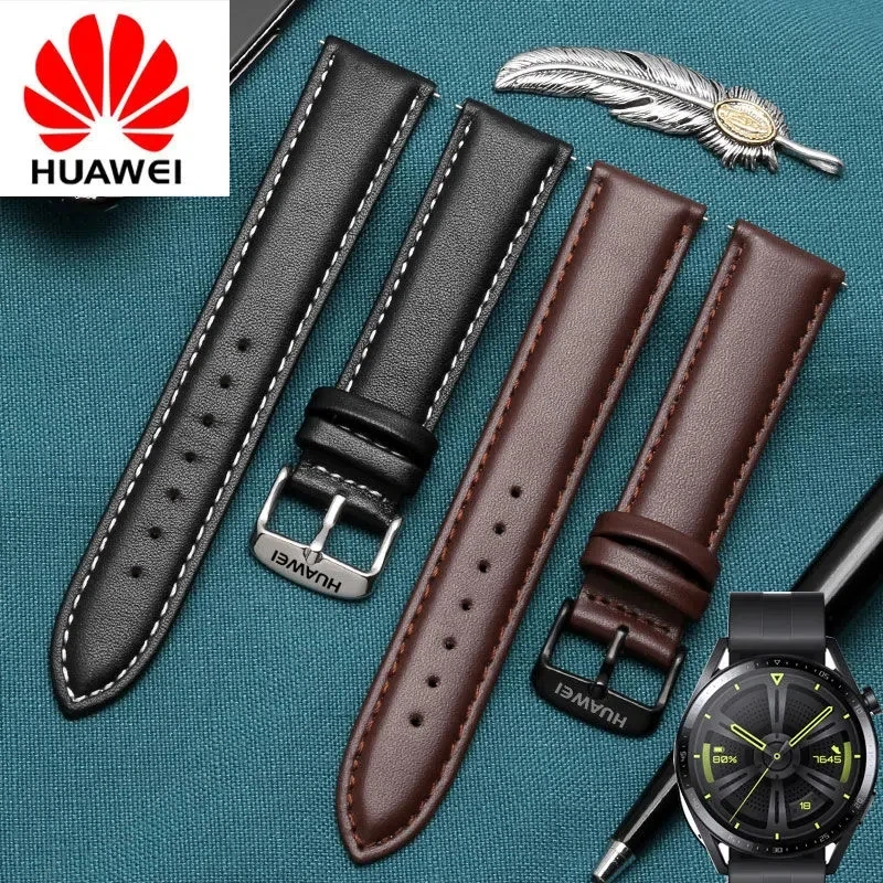 HUAWEI Original Leather Strap For Huawei Gt2 Watch 3/3 pro Watchband for Huawei Gt3 Gt 2 Pro Magic2 Watch Accessories