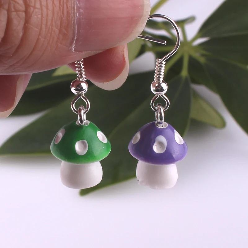 

Fashon Women Jewelry Mushroom Dangle Earrings Bridal Gifts