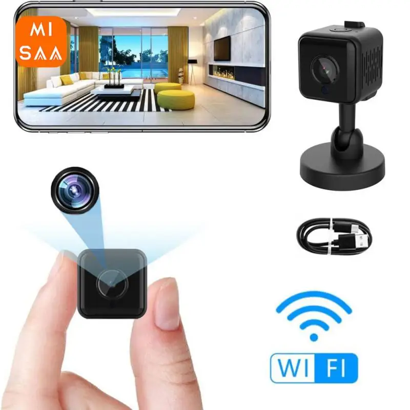 

Mini Wifi Ip Camera Built In Microphone 360 Degrees Rotated Night Motion Detection Baby Monitor 1080p Surveillance