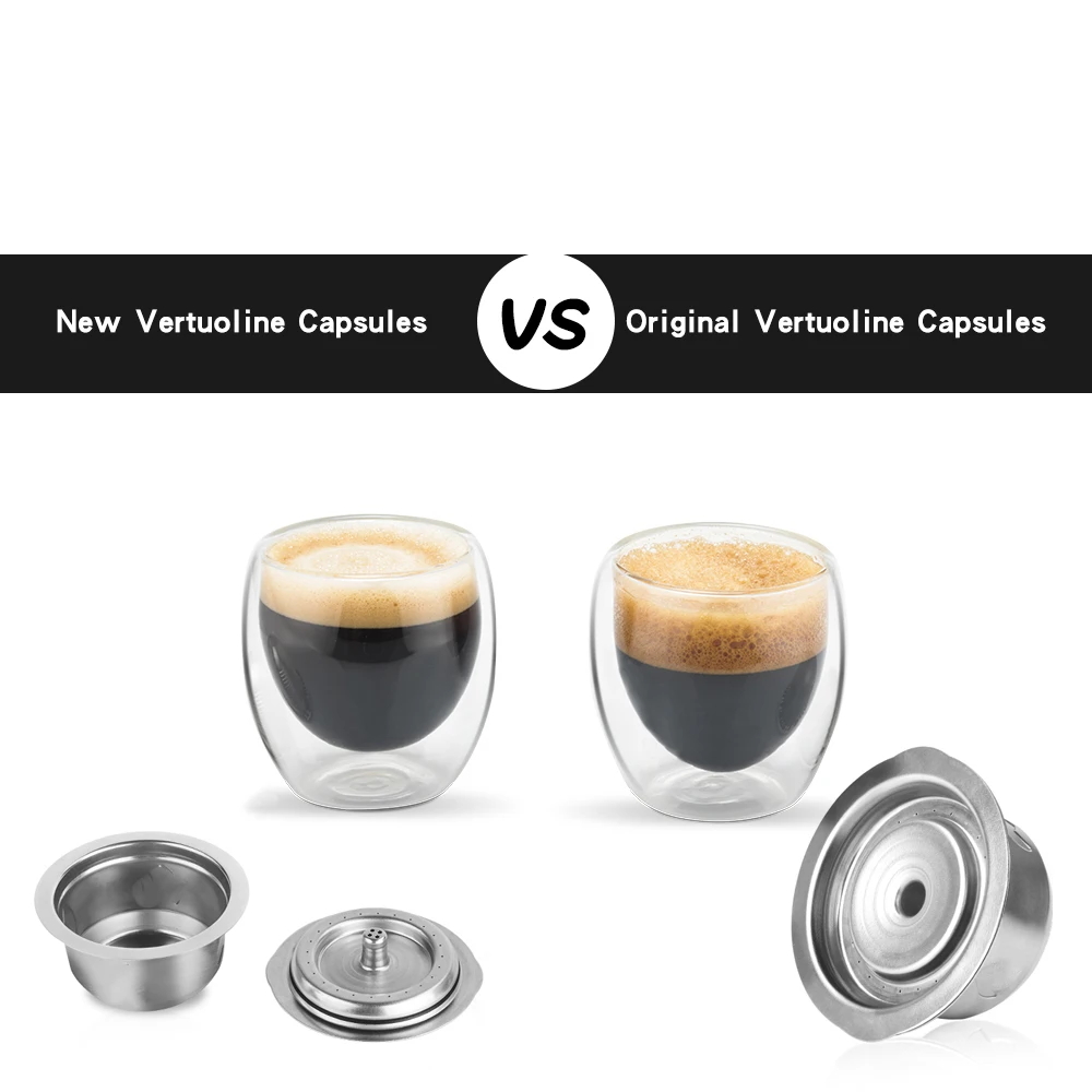 Набор фильтров для кофейных капсул из нержавеющей стали совместимых с vertuolline GCA1