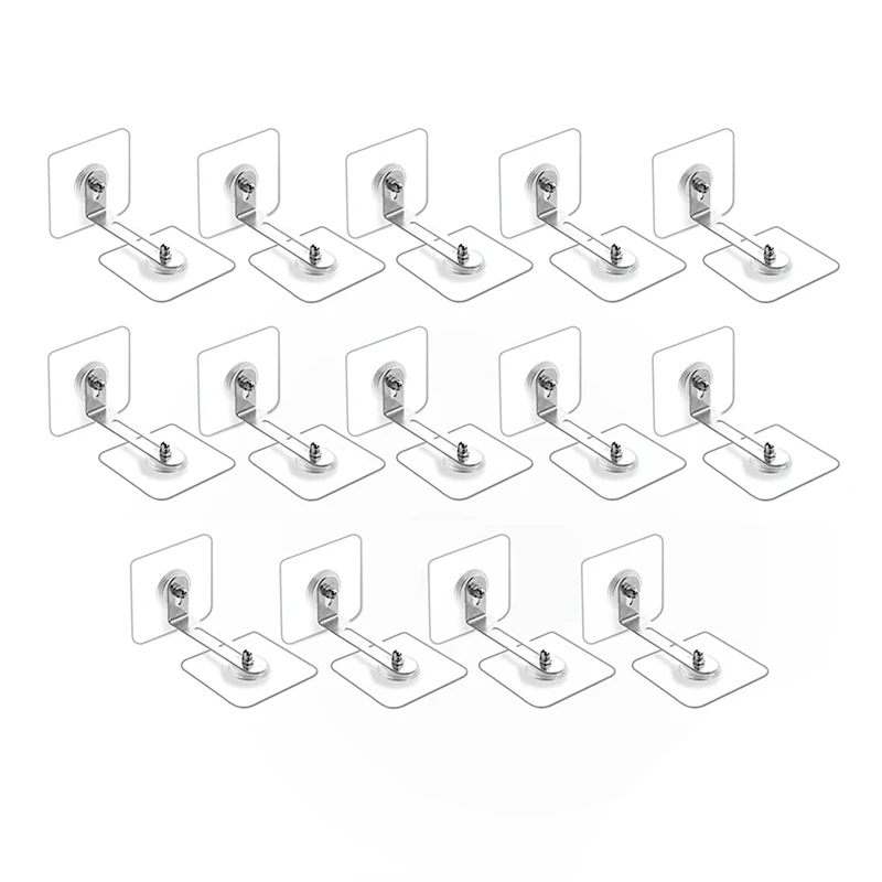

14 Pcs Furniture Anchors Wall Anchors, Anti Tip Furniture Anchors No Drill, Adhesive Furniture Wall Anchors For Baby