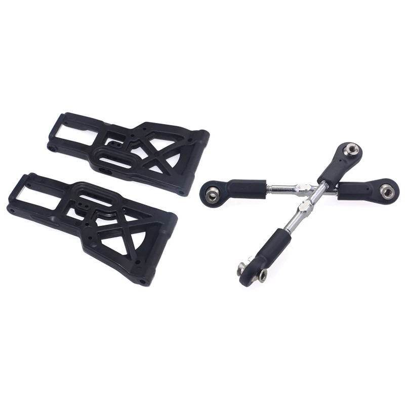 

2 Set Rc Car Parts: 1 Set 8041 Front Lower Arm & 1 Set 8124 Metal 75-85Mm Steering Rod