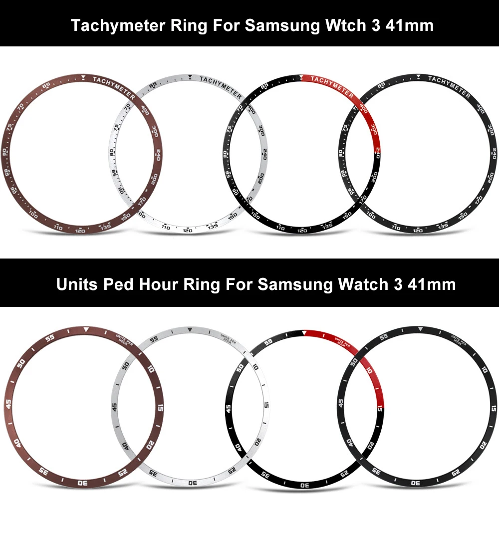 Metal Bezel For Samsung Galaxy Watch 3 41mm 45mm Protector Cover Ring Bumper Adhesive Accessories Galaxy Watch3 41 45 mm Case