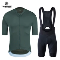 2021 ykywbike pro team summer cycling jersey set bicycle clothing breathable men short sleeve shirt bike bib shorts