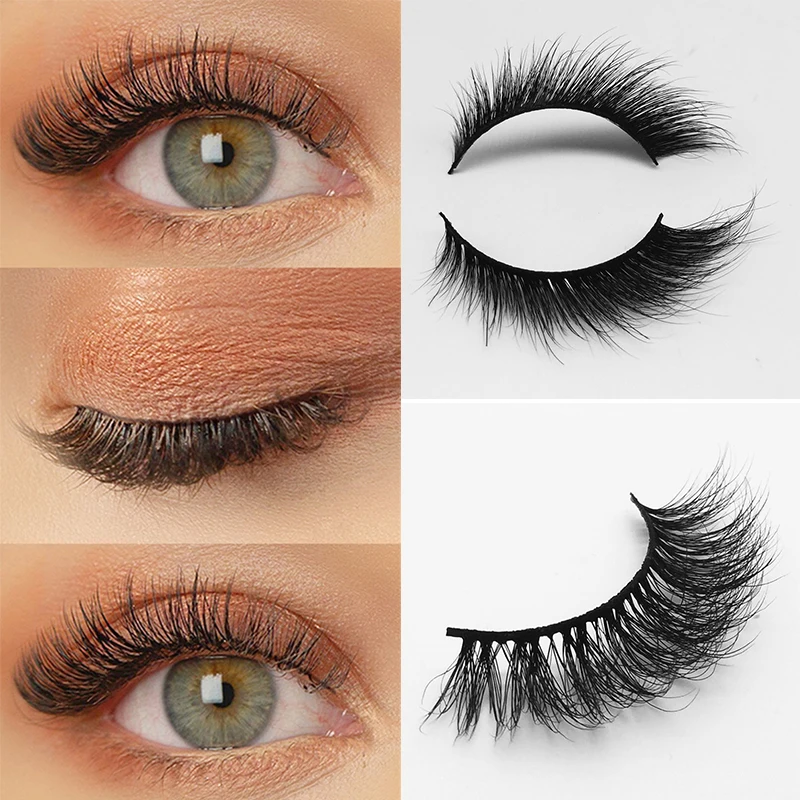 

3D норковые ресницы, натуральные короткие накладные ресницы, M Series, стандартные натуральные реалистичные густые накладные ресницы