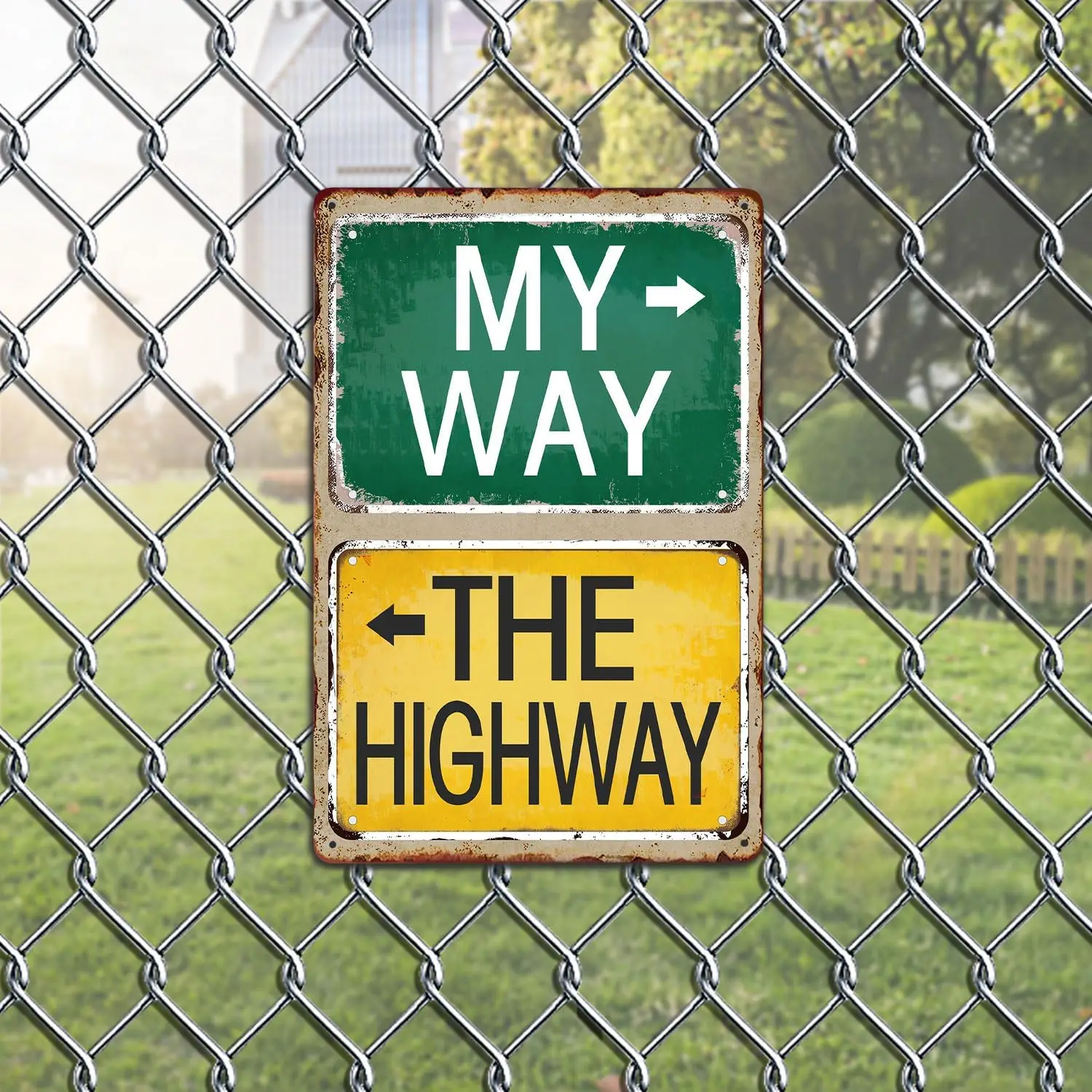 Металлический знак My Way the Highway деревенский декор винтажный дорожный уличная