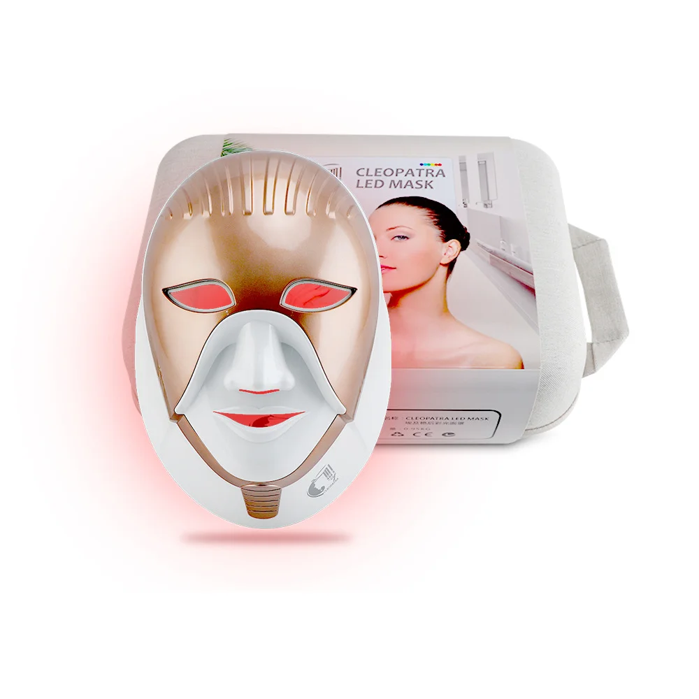 NEW PDT Led Mask Photodynamic 8 Color Face Cleopatra Led Mask 630nm Red Light Smart Touch Face and Neck Care Machine
