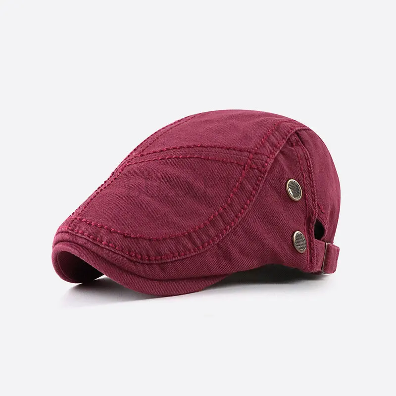 

Korean Pure Color Running Peaked Cap Spring Autumn Brand Snapback Cotton Hats For Women Men Beret Casquette
