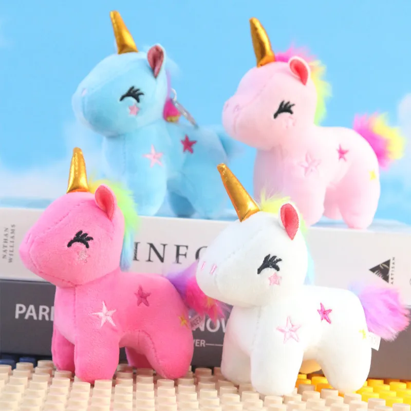 

1pc Cartoon Unicorn Doll Keychains Unicorn Plush Soft Stuffed Popular Animal Horse Toy Small Keychain Pendant For Children Girls