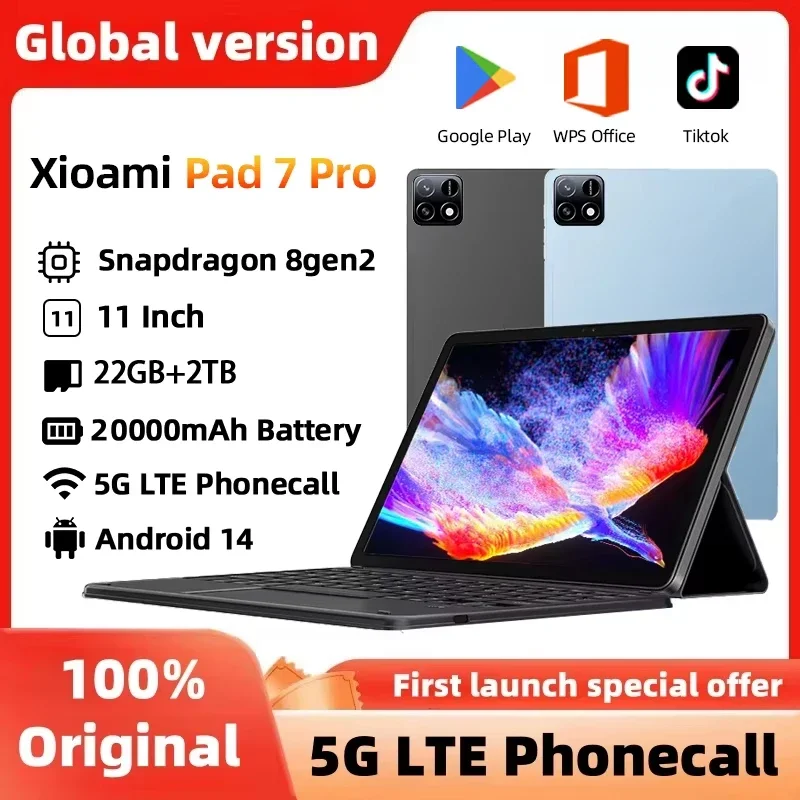 Планшет Pad 7s Pro Tablet PC Snapdragon 8Gen 2 Android 14 20000 мАч 22 ...