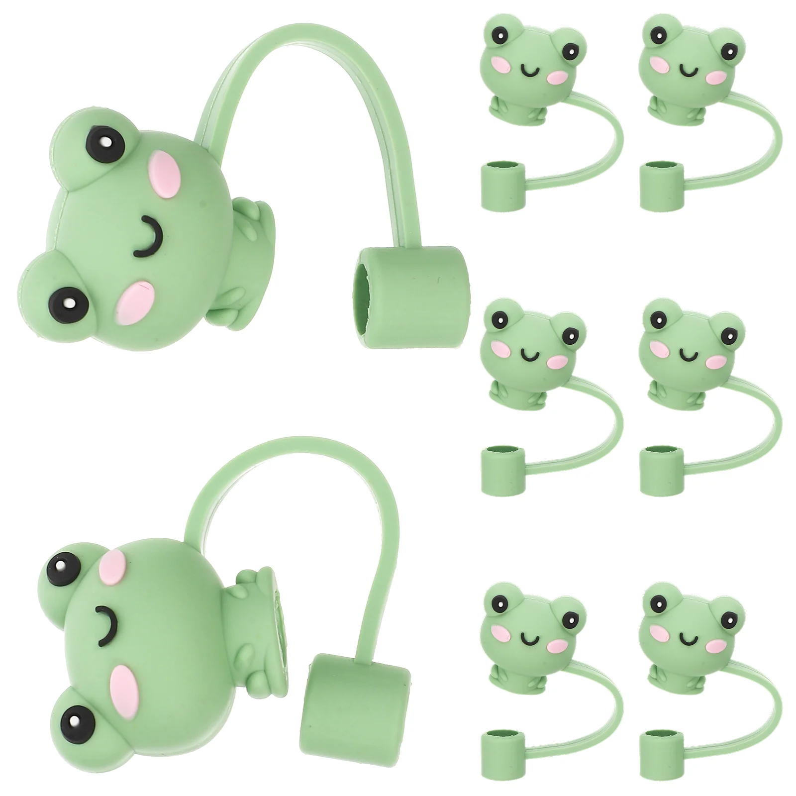 

8 Pcs Straw Dust Cap Silicone Straws Straw Stopper Cute Drinking Straw Cover Silica Gel Silicone Straw Lids Straw Toppers