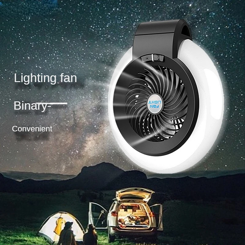 

New Outdoor Multifunctional Camping Fan Tent Light Portable USB Rechargeable Camping LED Lighting Camping Light