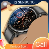 senbono 2022 new smart watch men ip68 waterproof 24 hour heart rate monitor 24 sports modes smartwatch women for android ios