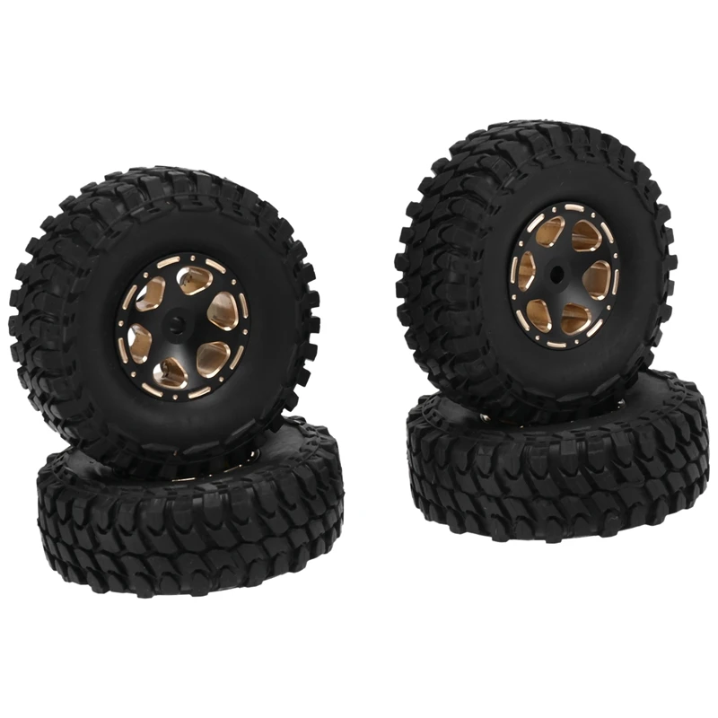 

Набор латунных резиновых шин для осевого колеса SCX24 90081 C10 JLU Gladiator Bronco 1/24, 4 шт.