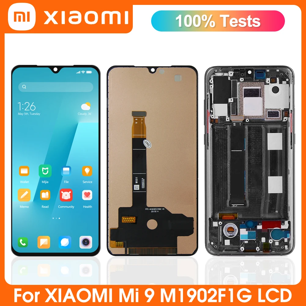 

High Quality TFT For Xiaomi Mi9 Mi 9 LCD Display Touch Screen Digitizer Assembly Replacement For Xiaomi9 M1902F1G Repair Parts