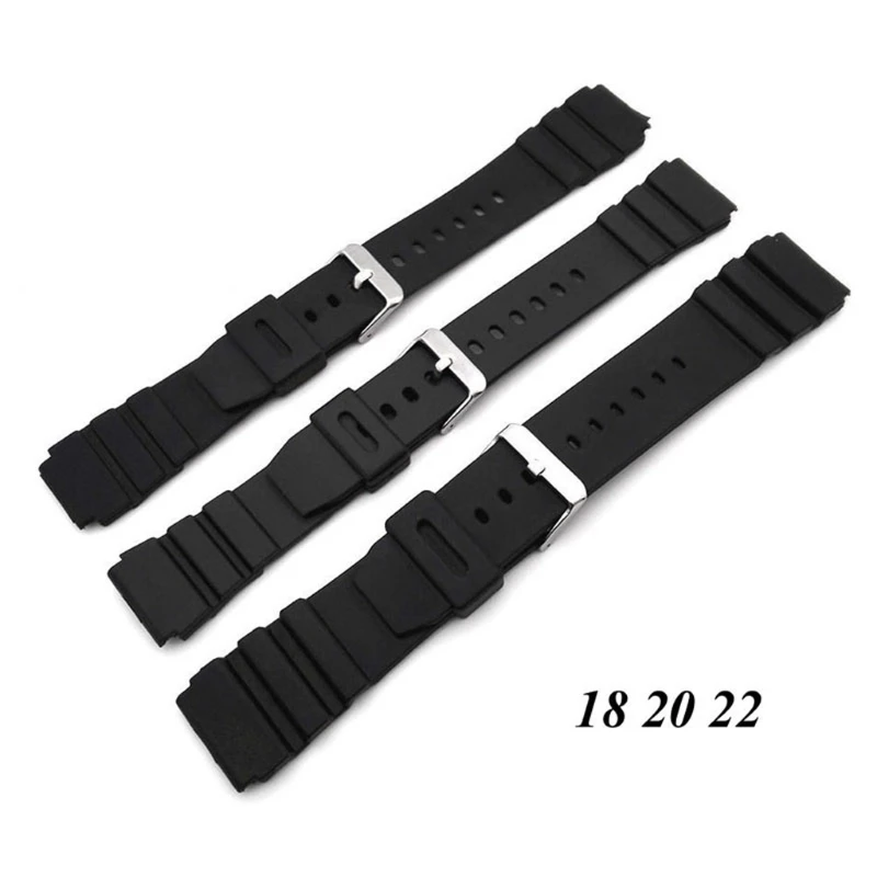 

Silicone Rubber Watch Strap Band Deployment Buckle Diver Waterproof 18mm - 22mm N0HE