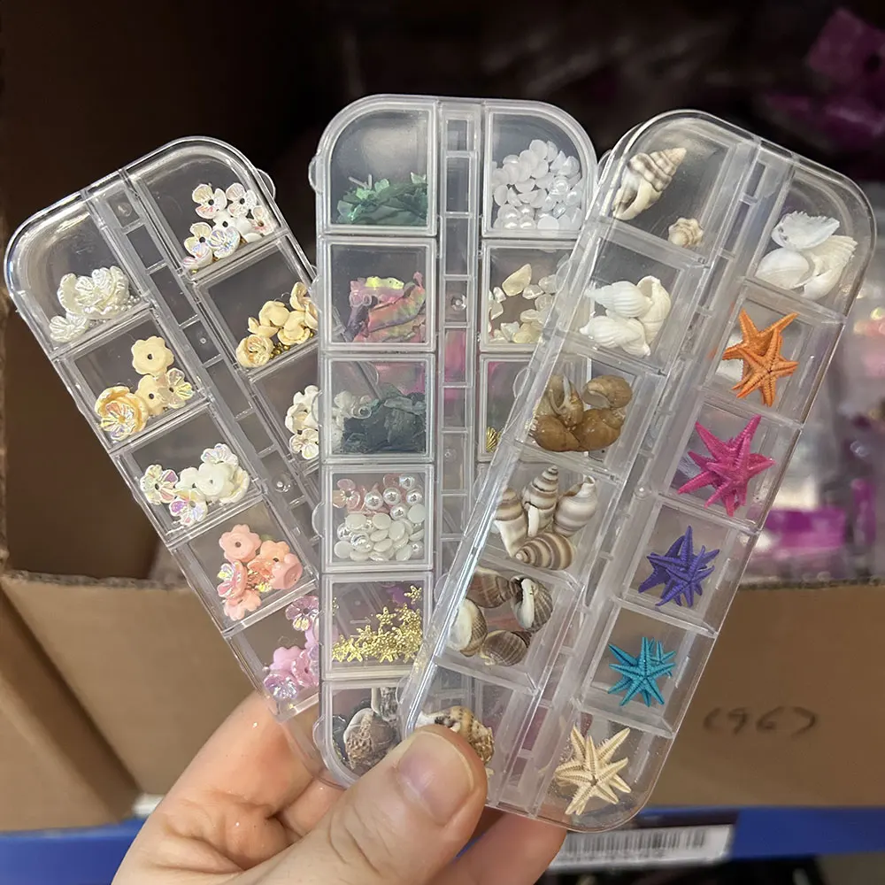 12 сеток натуральное морское ушко морская ракушка звезда подвески для ногтей