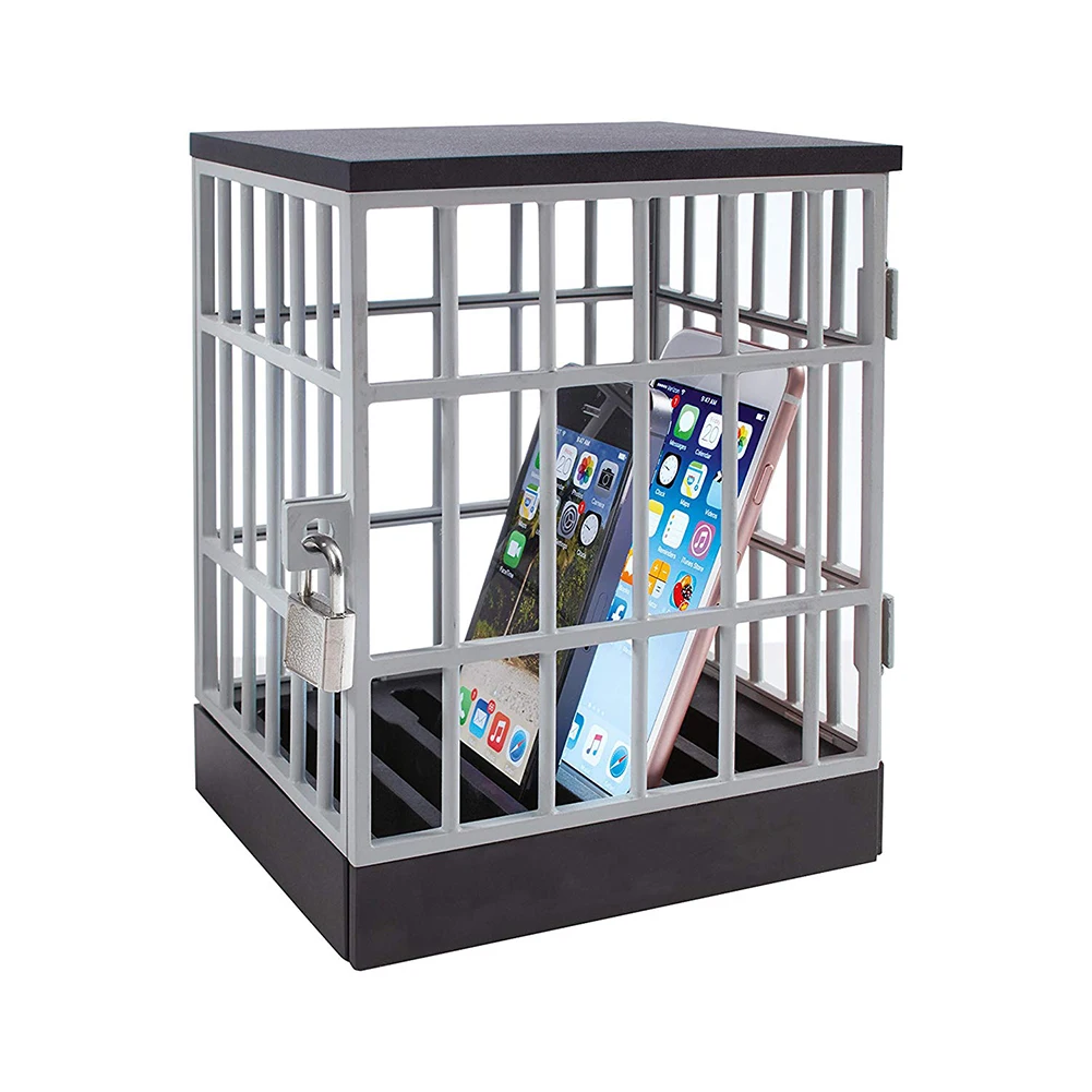 

Safe Smartphone Home Table Office Gadget Quality Storage Box Locking Cage Party Storage Mobile Phone Jail Cell Prison