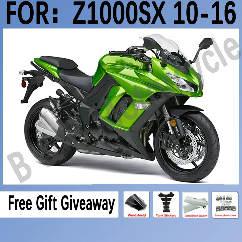 

Комплект обтекателей для Z1000SX 2010-2016 Z1000SX 2010 2011 2012 2013 2014 2015 2016 комплект обтекателей из АБС-пластика для кузова зеленый черный