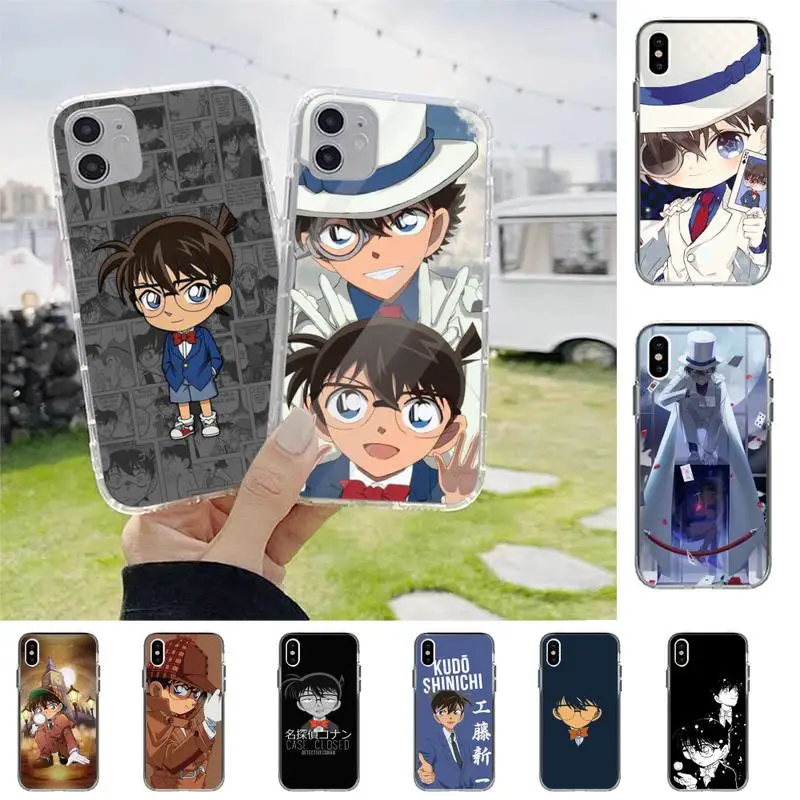

Detective Conan Phone Case for iPhone 11 12 13 Mini Pro Max 8 7 6 6S Plus X 5 SE 2020 XR XS Case shell