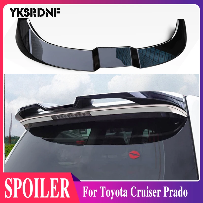 

For Toyota Cruiser Prado 2010-2021 ABS Plastic Black White Color Rear Roof Spoiler Wing Trunk Lip Boot Cover Car Styling