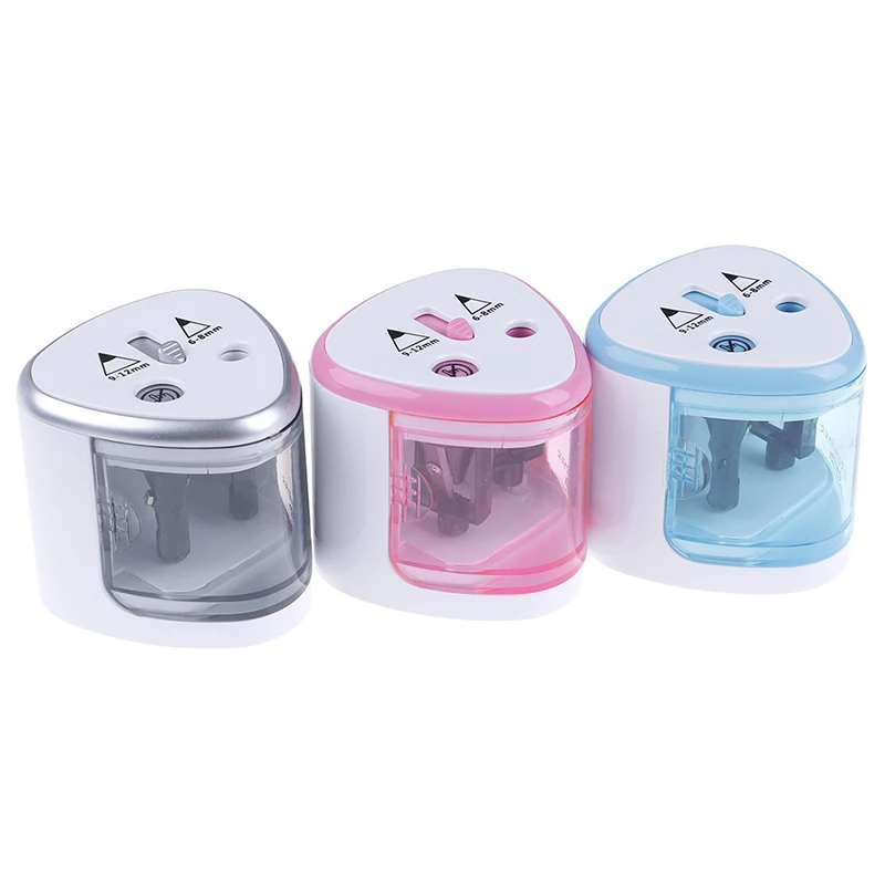 

1 Pc Electric Double Orifice Battery Operated Pencil Sharpener Pencil Automatic