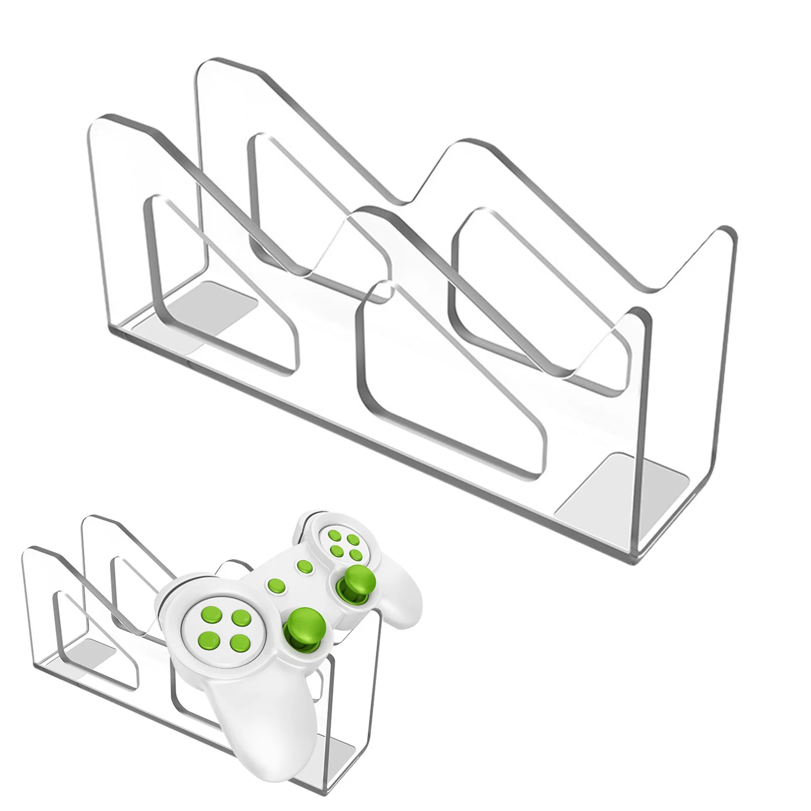 

Dual Floors Transparent Game Handle Desk Display Stand For PS5 PS4 Switch Xbox Series Game Console Controller Storage Holder