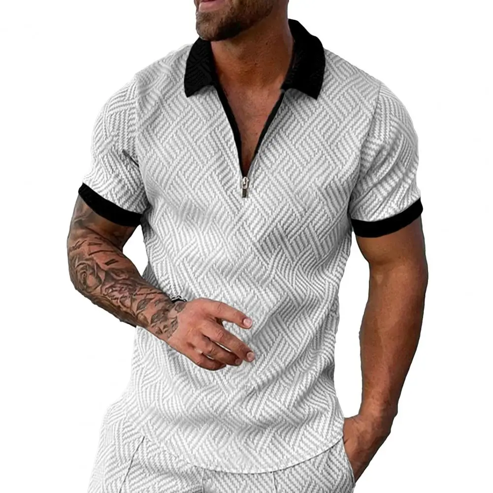 

Soft Fabric Zipper Young Style Young Style Summer Shirt Male Clothes