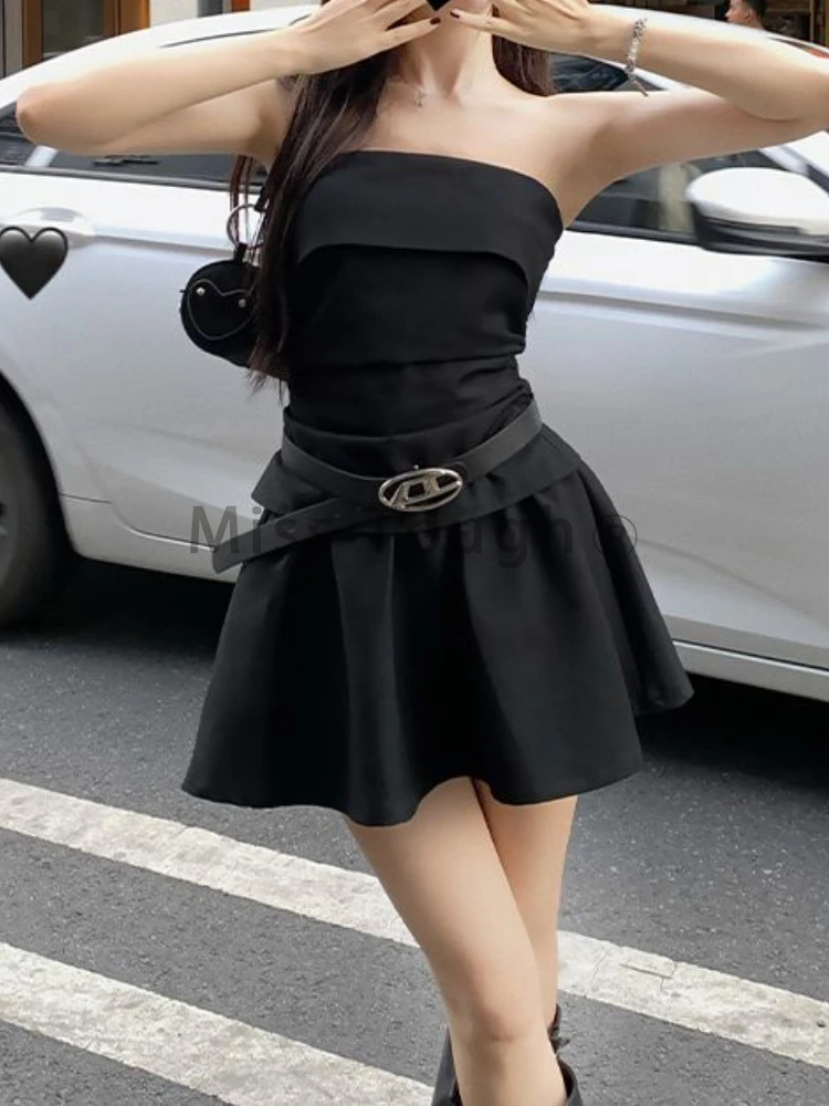 Летняя мода Тонкий комплект с открытыми плечами из 2 предметов Женский