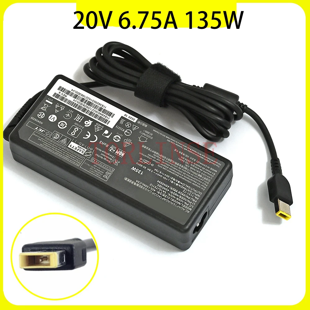 

20V 6.75A 135W AC Power Adapter Laptop Charger For Lenovo Legion Y520-15 Y50-70 Y70-70 Y700 T440P T460P T540P T550P W540 R720