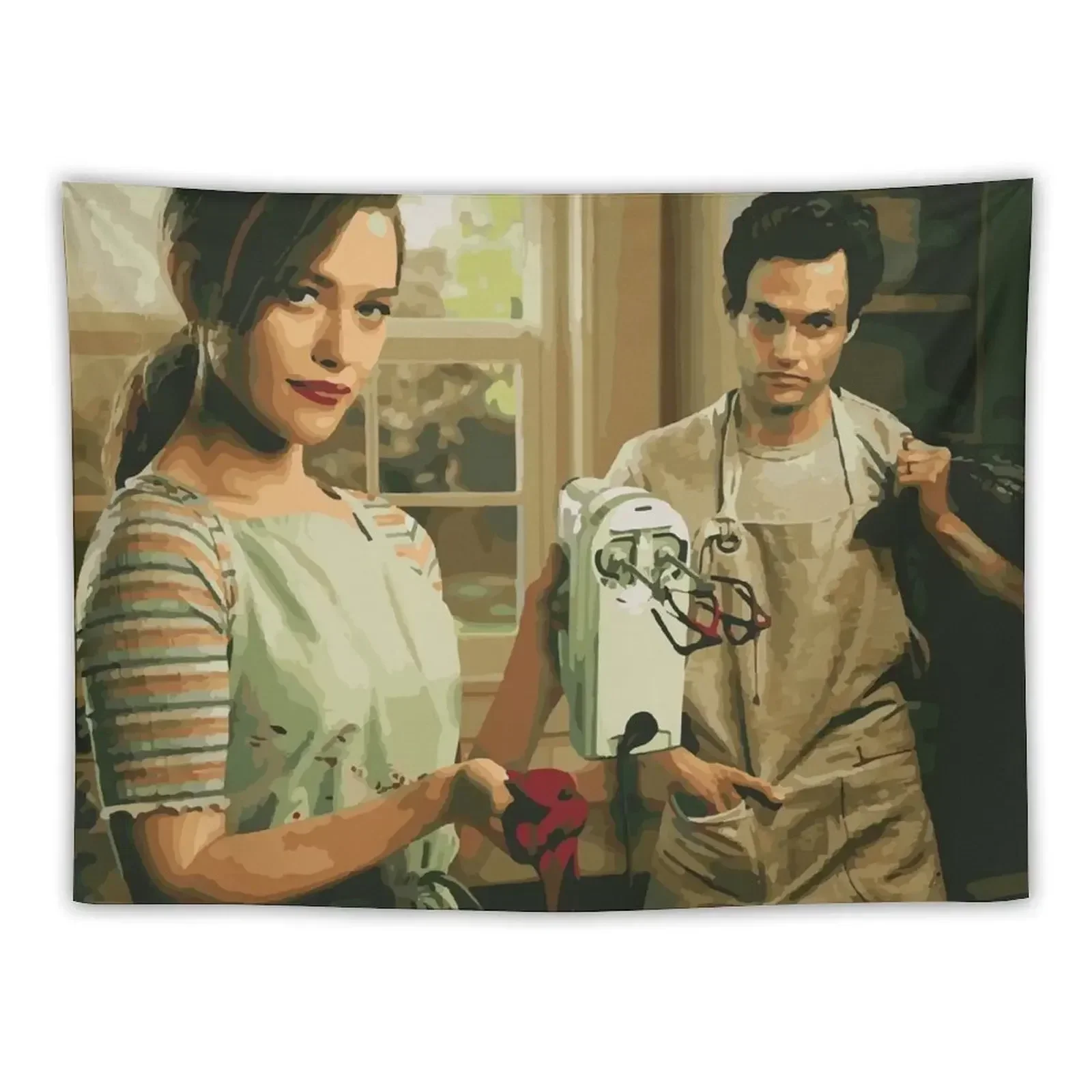 Ты - Привет Джо Голдберг и Любовь Куинн Гобелен Декор Домашняя Спальня