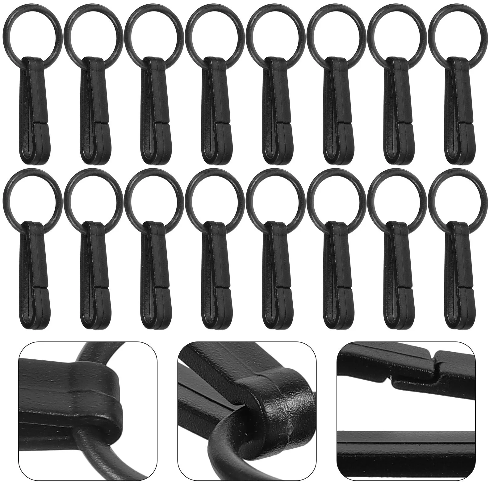 

100 Pcs Easily Mount Hardhat Hook Lightweight Headlight Hooks Hanging Plastic Tent Accessory Black Headlamp Construction