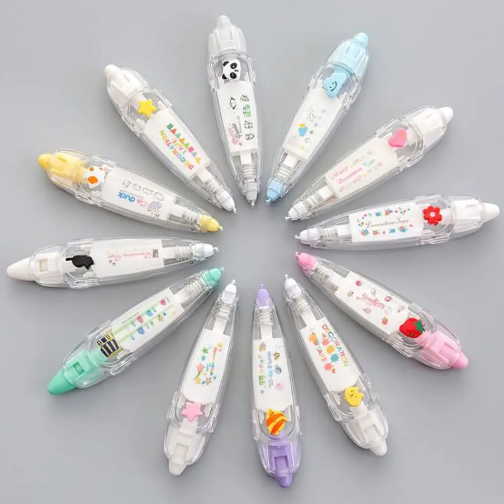 

Kawaii Animals Press Type Decorative Correction Tape Diary Stationery Hand Tent Decorative PenSchool Supply