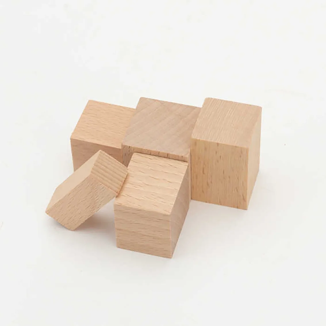 Квадратные деревянные кубики из бука 20*20*10 мм незавершенные модель сделай сам